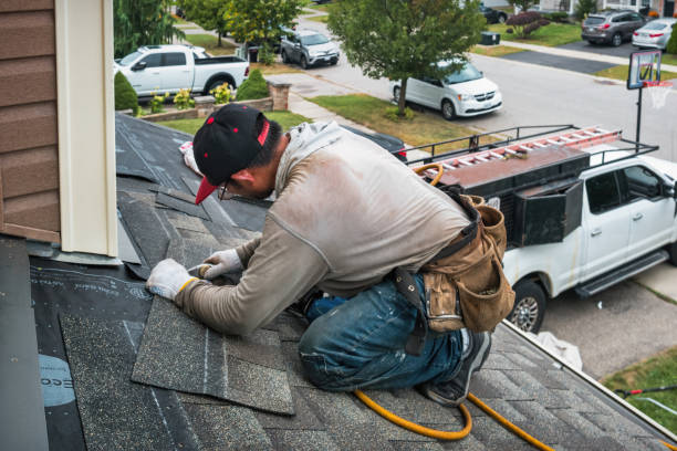 Professional Emergency Roof Repair technician working in Long Prairie, MN
